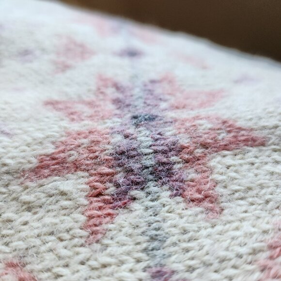 Eddie Bauer Wool Chunky Fair Isle Sweater Beige‎ Made in USA - Picture 3 of 6